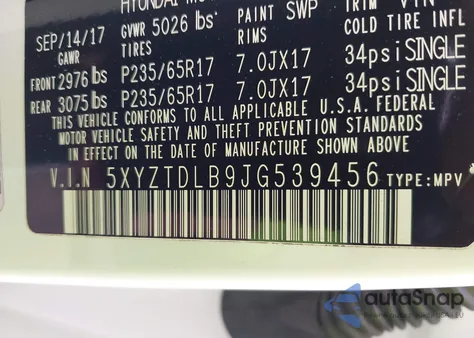 2018 Hyundai Santa Fe Sport 2.4L from USA, damaged, VIN 5XYZTDLB9JG539456